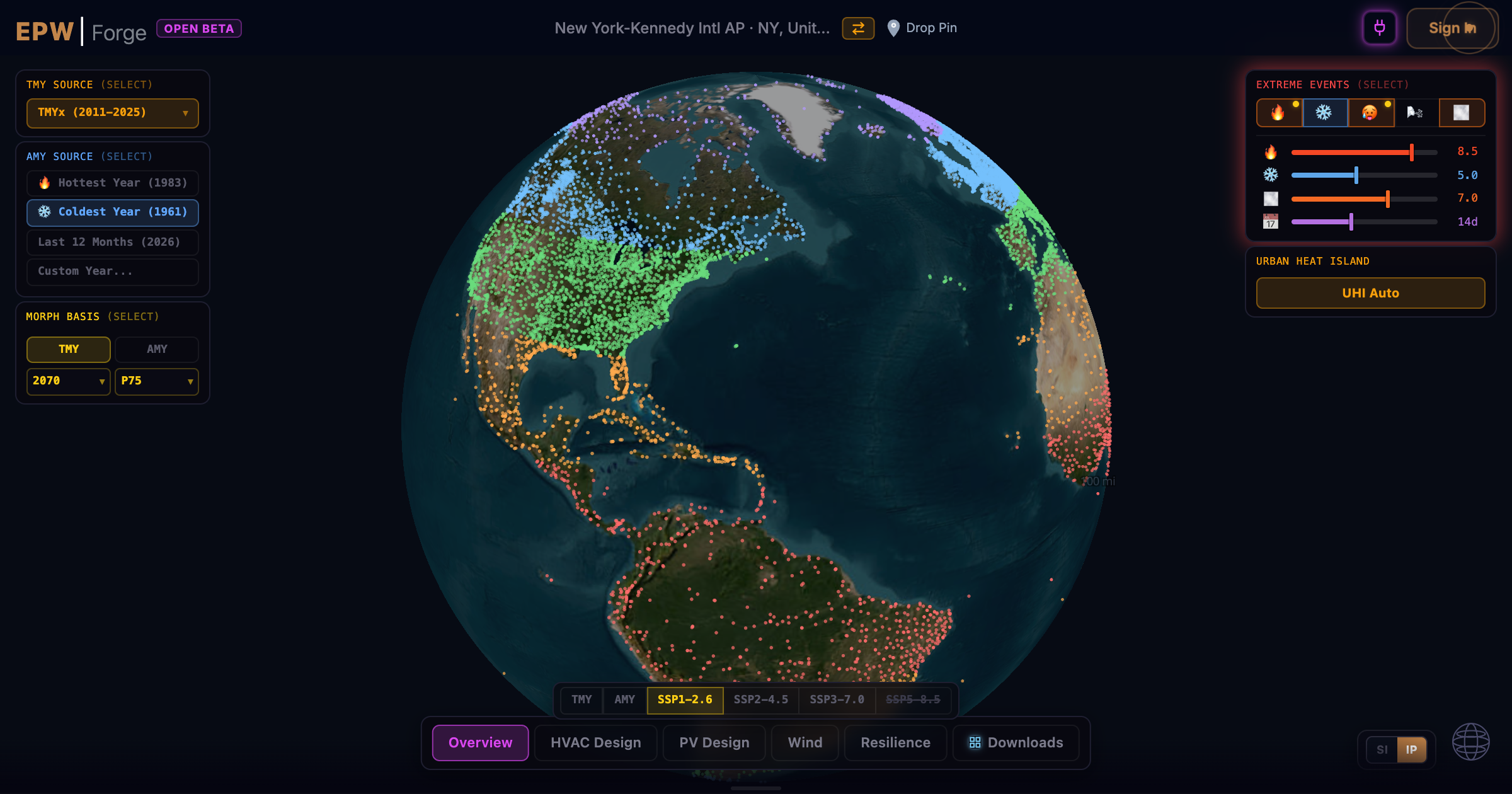 Epw File:map EPWForge — Forge weather files for any location